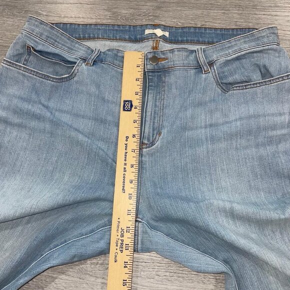Eileen Fisher Jeans Women’s Plus 16W Wide Leg Cropped Denim Pants Blue Stretch - Picture 9 of 13